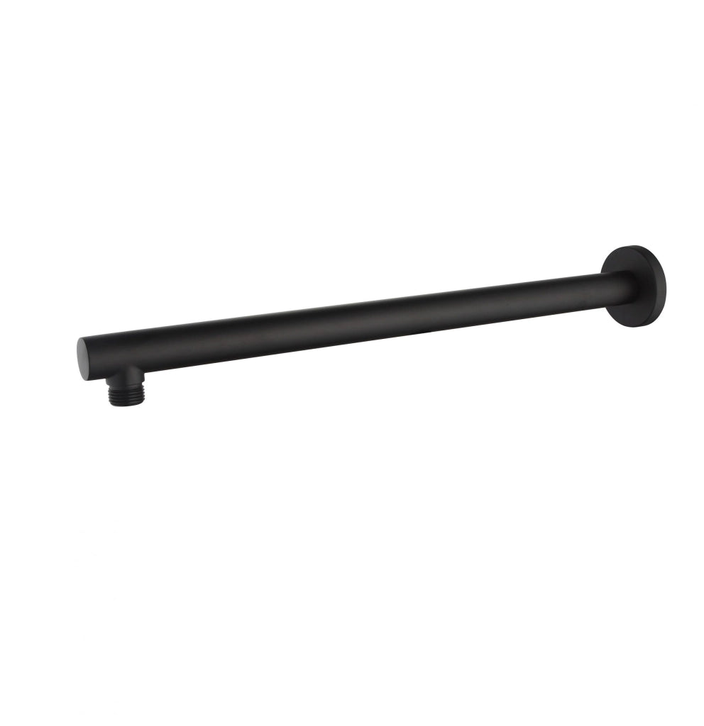 Braccio doccia a parete acciaio inox tondo 30 cm MOSCA - Nero Opaco