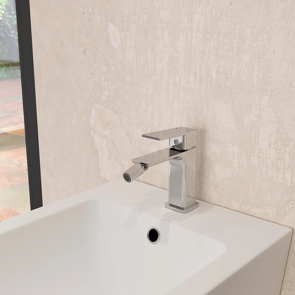 Set miscelatori: lavabo ad incasso bidet senza scarico e incasso doccia monocomando cromato | Ingrid