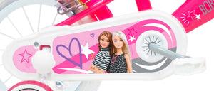 Bicicletta per Bambina 12” 2 Freni Barbie Rosa/Bianca