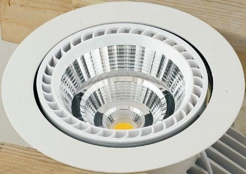 INCASSO LED DELTA ORIENTABILE BIANCO 33W 2640LM 3200K 16,5X14CM