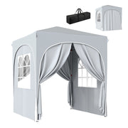 Gazebo Pieghevole 2x2 m ¨C zephmum ¨C Grigio Chiaro