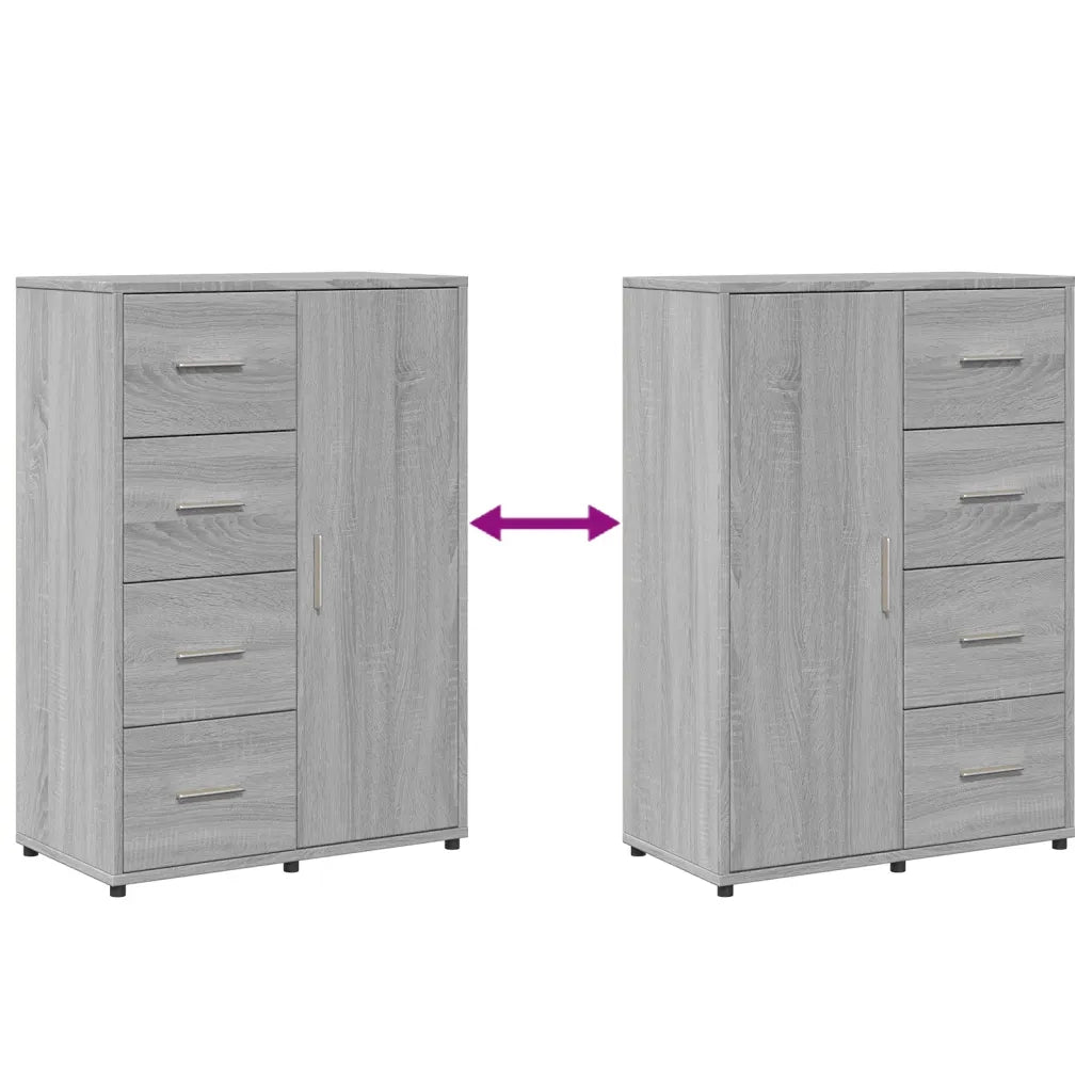 Credenza Grigio Sonoma 60x31x84 cm in Legno Multistrato 840511