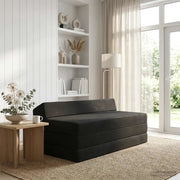 Divano Letto Pieghevole Nero 120 x 60 x 49 cm Tessuto