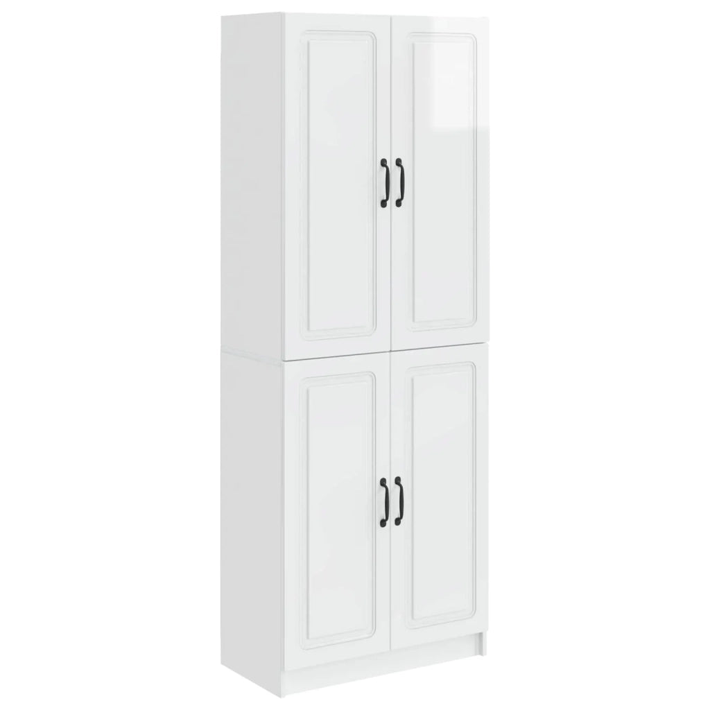 Set di armadi 2 pcs Bianco Lucido Legno ingegnerizzato 3416947