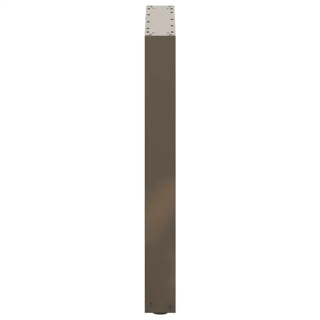 Gambe per tavolo da pranzo a forma di U 3 pz in acciaio naturale 70x(72-73) cm