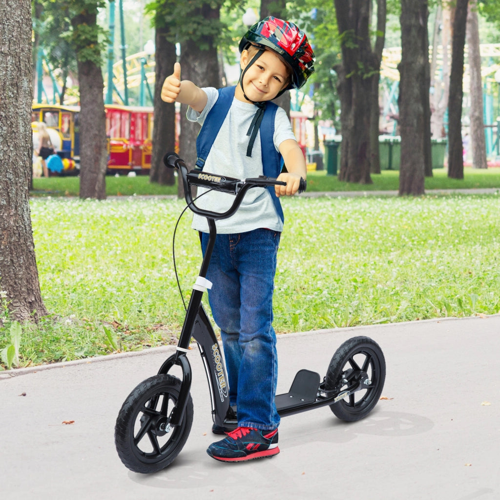 Scooter per Bambini con Freni e Ruote Grandi ¨C zephmum ¨C Nero 12 Pollici