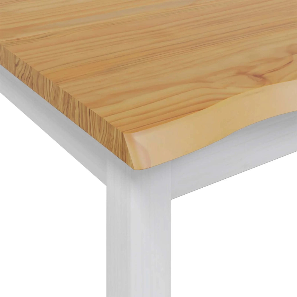 VidaXL Tavolo Alto EKAI Bianco 112 x 70 x 91 cm Legno Massello di Pino 42037014