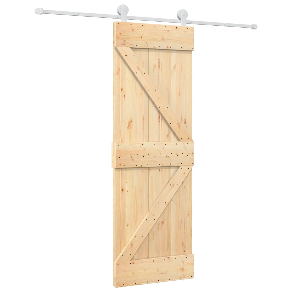 Porta scorrevole Naturale e Bianco 70 x 210 cm 3445020