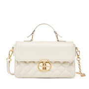 Borsa a tracolla da donna in vera pelle, colore bianco