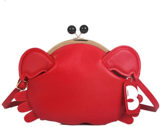 Borsa da spalla con chiusura a granchio, nuova tasca con chiusura a granchio, borsa da spalla con chiusura a bocca di granchio, lo stile elegante del granchio dona a questa borsa creatività e charme