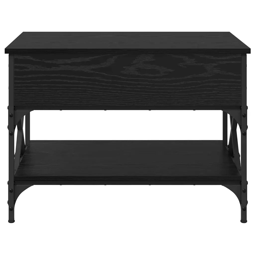 Tavolino da salotto Rovere Nero 70x50x50cm Legno multistrato 883040
