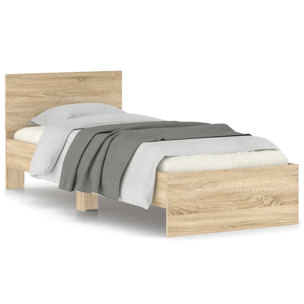 Giroletto senza Materasso con Testiera Rovere Sonoma 90x200 cm 838626