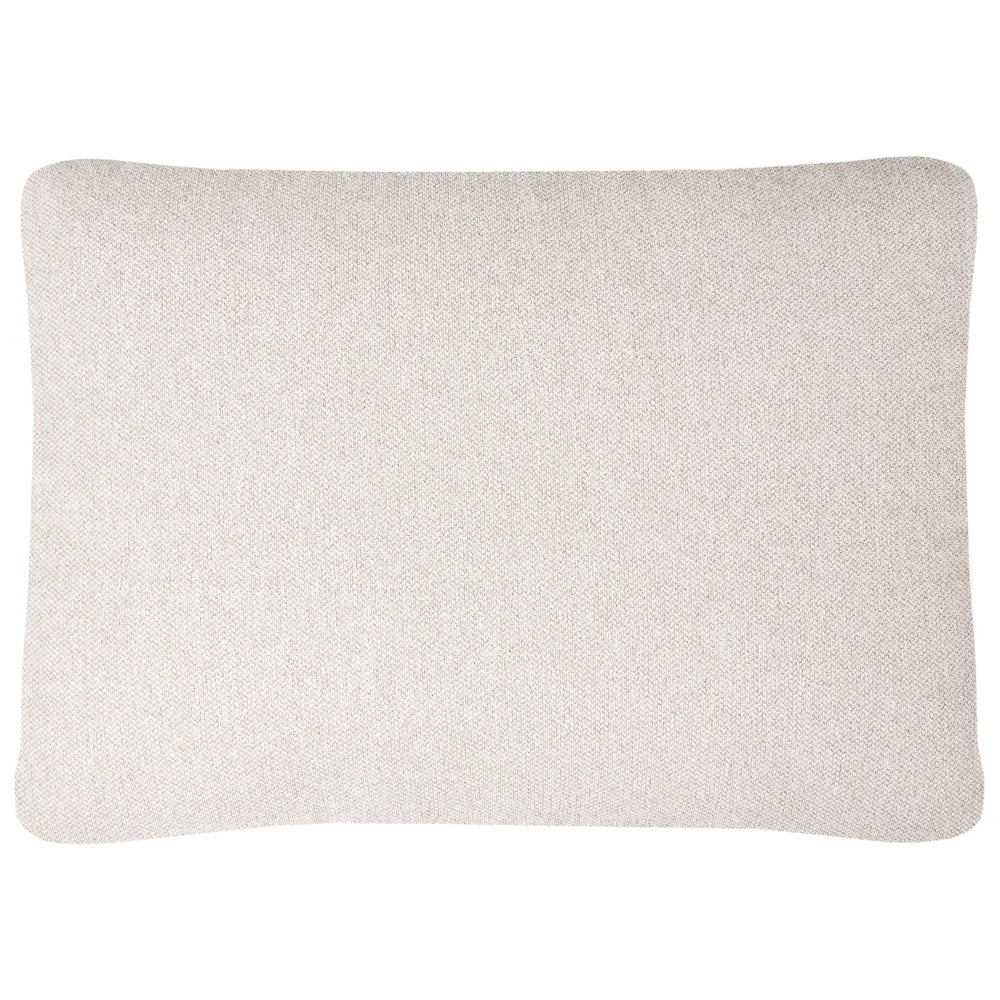 Divano a 2 posti in tessuto beige chiaro e gambe in metallo stile moderno e minimalista