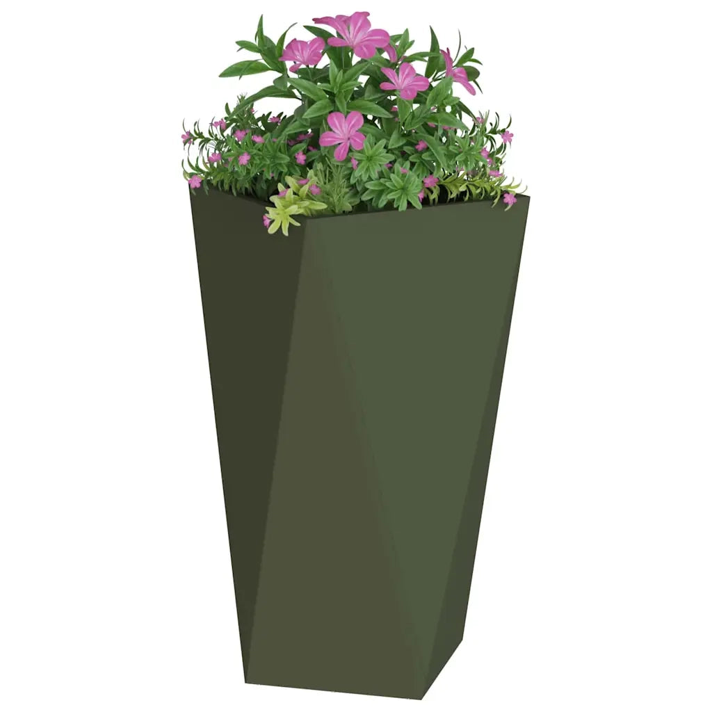 Fioriera Verde oliva 40 x 40 x 75 cm Acciaio 883786