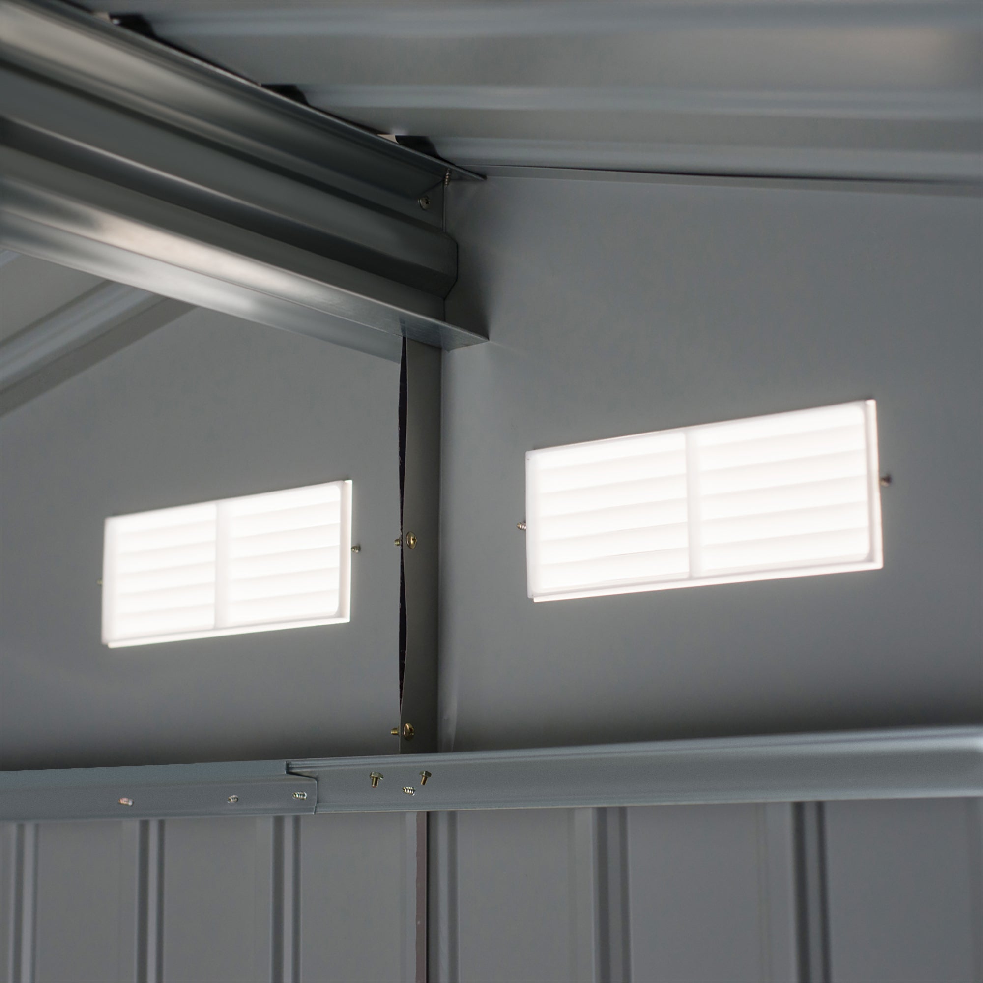 Casetta Box da Giardino in Lamiera Ocra 277x191x192 cm