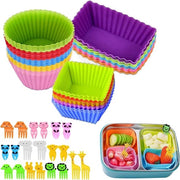 Divisori di Cibo in Silicone - Scatole Bento Multifunzionali Accessori - 60 Pezzi