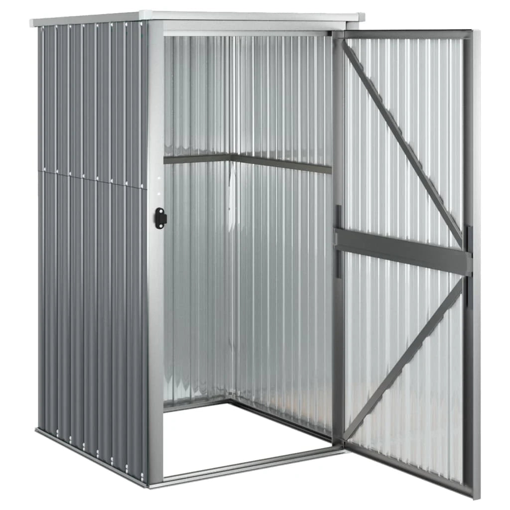 Casetta da giardino cabina ripostiglio casetta da esterno robusta casetta per attrezzi 88 x 89 x 161 cm acciaio zincato grigio 02_0022418