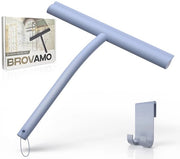 Douchewisser senza fori, douchewisser senza vite per vetrate, douchewisser in silicone per finestre da bagno, specchi e vetri auto [blu]