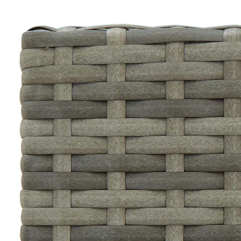 Sgabelli da Bar 4 pz in Polyrattan Grigio