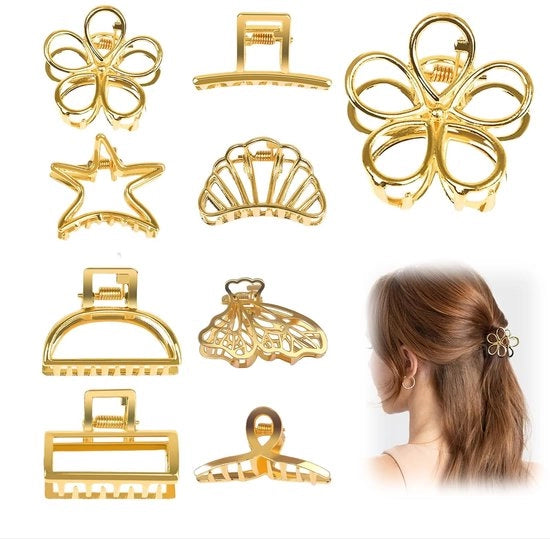Accessori per capelli in metallo - 8 pezzi mini - adatti per capelli fini e grossi - dimensioni 4,1 cm - regolabile a 180° - spille per capelli