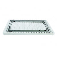 Tavolo Catering Pieghevole 86x86x74 cm cm in Acciaio Bianco