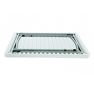 Tavolo Catering Pieghevole 86x86x74 cm cm in Acciaio Bianco