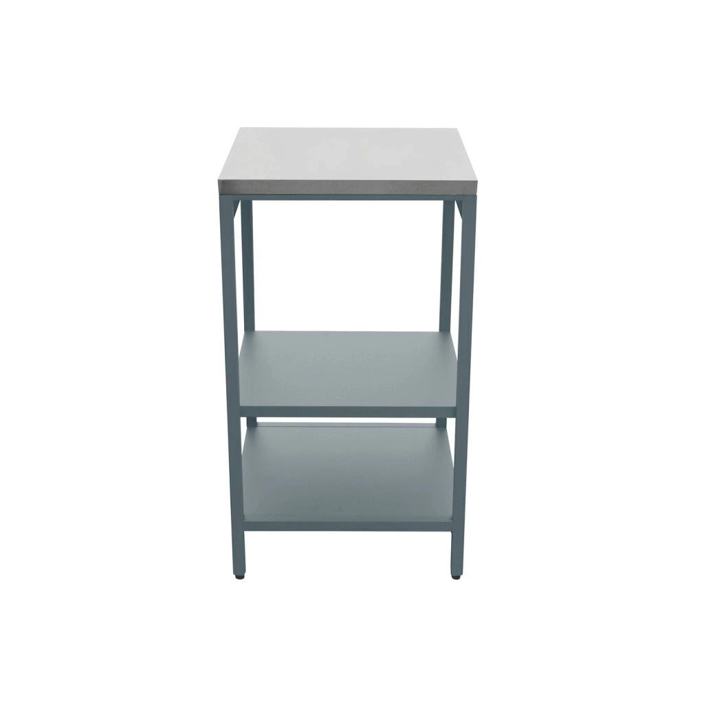 Cucina da esterno, 3 moduli in acciaio inox, blu grigio
