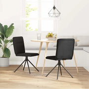 Sedie da Pranzo 2 pz Nere in Tessuto 4101234