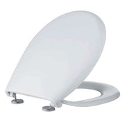 Sedile WC universale bianco con cerniere INOX - mod. BOXER