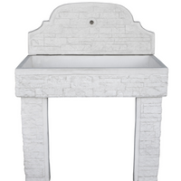 Pilozza lavabo serie muraglietto 100 x 50 x h.20 cm completa piedi frontalino
