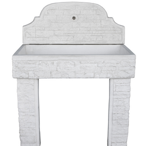 Pilozza lavabo serie muraglietto 100 x 50 x h.20 cm completa piedi frontalino