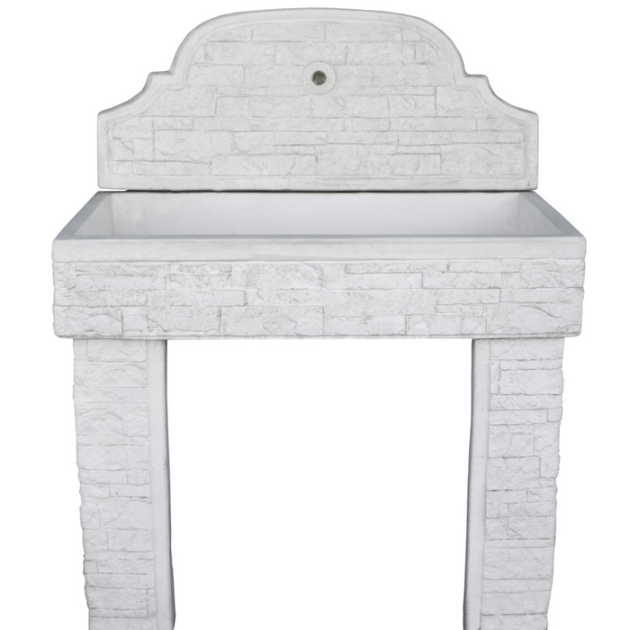 Pilozza lavabo serie muraglietto 100 x 50 x h.20 cm completa piedi frontalino