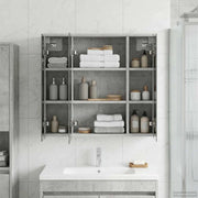Mobiletto per specchio da bagno Grigio cemento 889154