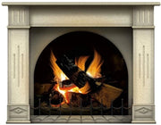 Sticker per parete con fiamma aperta, decorazione di legno infiammato, fiamme, poster d'arte fotografica (Middio Sahara)