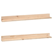 2 pz Mensole da Parete | Scaffali a Parete | Ripiano a parete 110x11x9cm in Legno Massello di Pino