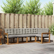 Set di divani da esterno 5 pcs Grigio Naturale e Chiaro 3368658