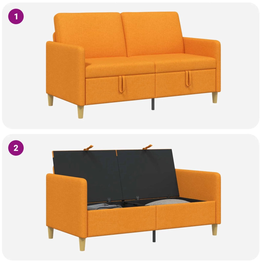 Divano con Storage Giallo Scuro 152 x 78 x 87 cm Poliestere 42036928