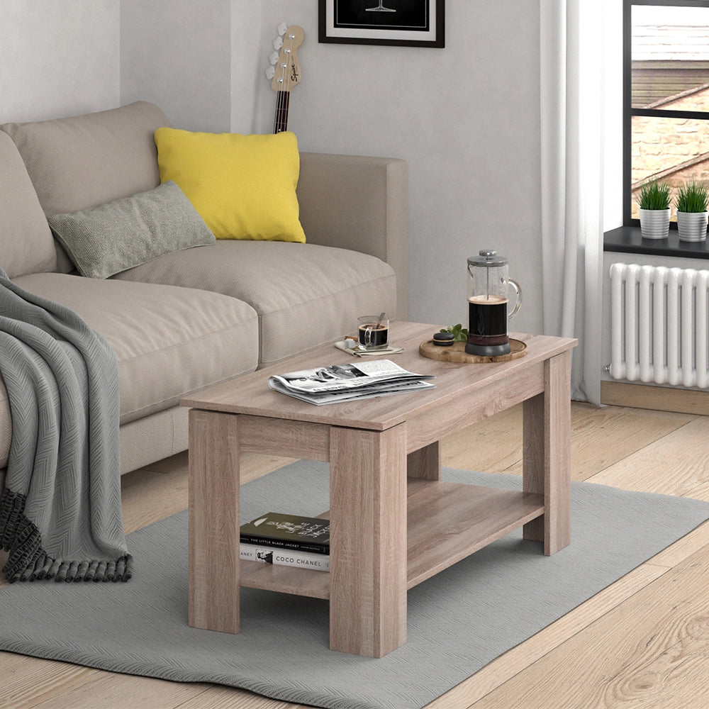 Vicco Tavolino soggiorno Sonoma 100 x 50 cm con funzione di sollevamento