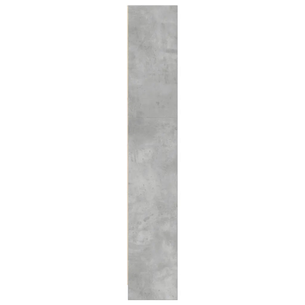 Libreria-Scaffale per Libri-Mobile di Stoccaggio Grigio Cemento 40x24x143 cm in Truciolato
