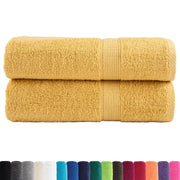Asciugamani da bagno Premium SOLUND 2 pz Oro 100x150 cm 600 g/m² 137287