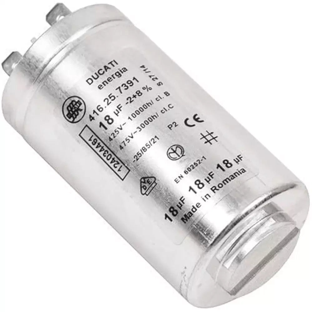 CONDENSATORE DUCATI ASCIUGATRICE ELECTROLUX VARI 18mf 475v 1240344612 1240344604 - UNIVERSALE