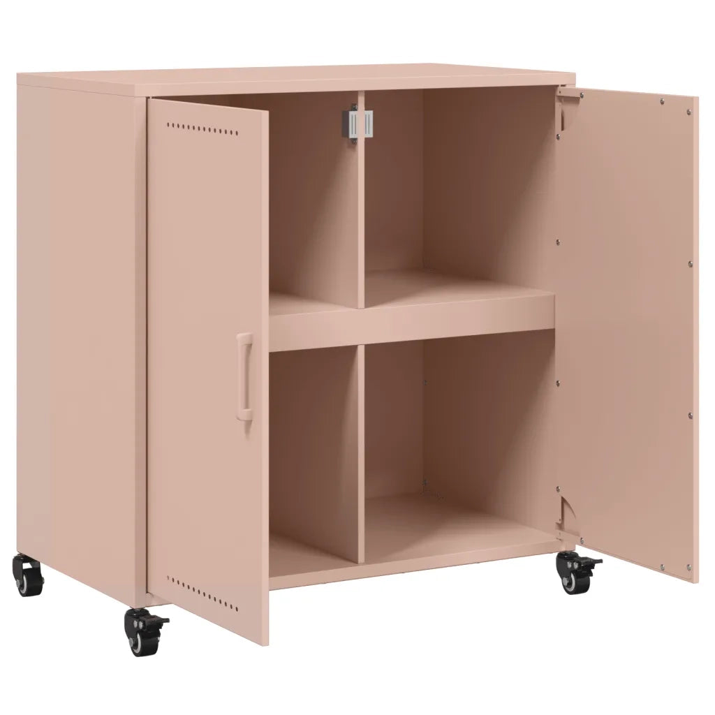 Credenza | Madia | Buffet da pranzo | Armadio da pranzo Rosa 68x39x72 cm in Acciaio