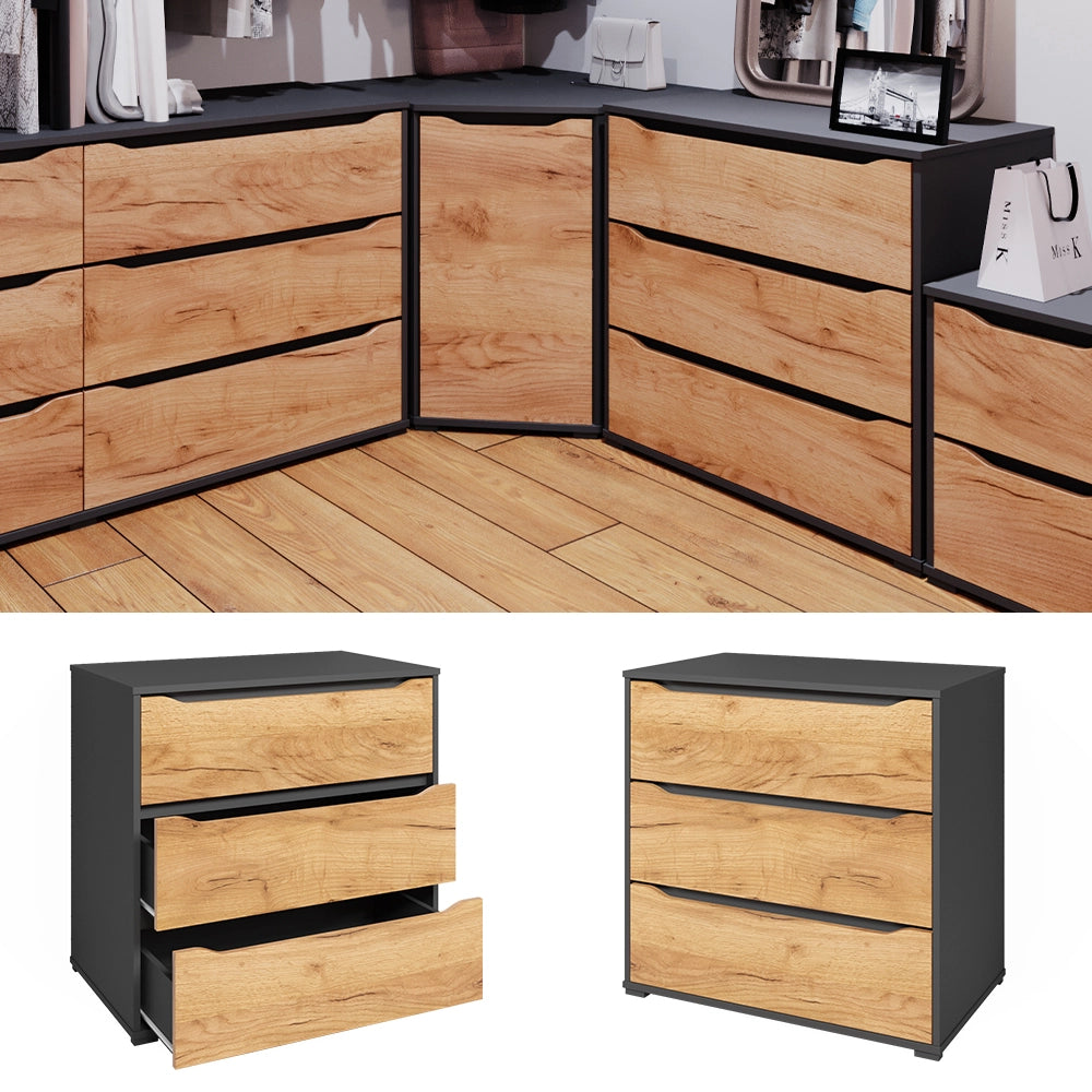 Vicco Credenza Quercia dorata 48 x 77.6 cm con cassetti