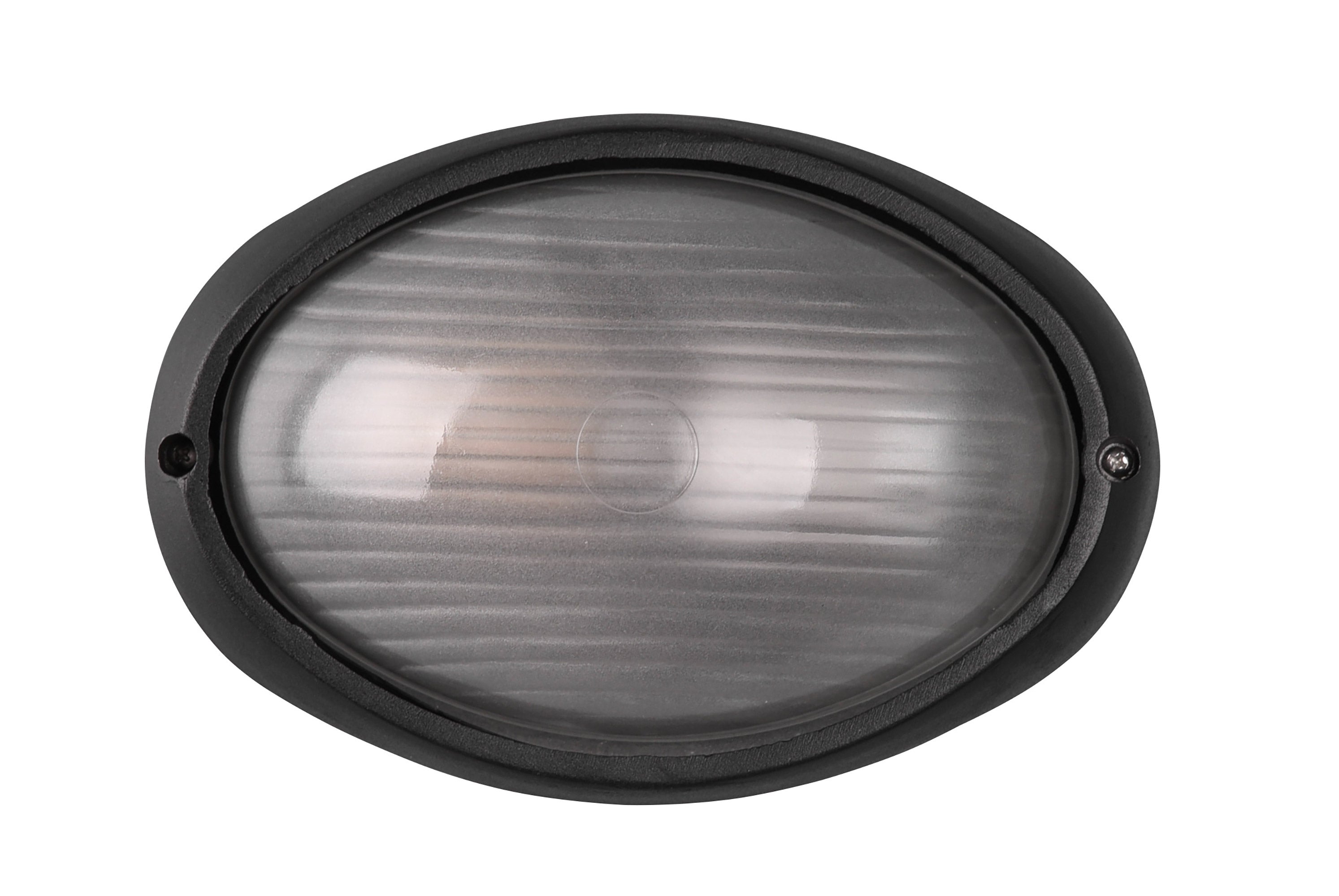 Plafoniera da Esterno Attacco E27 in Alluminio Nero Opaco