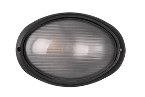 Plafoniera da Esterno Attacco E27 in Alluminio Nero Opaco