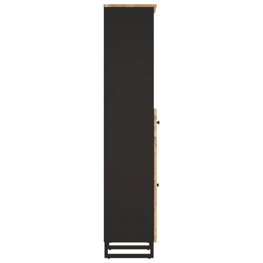 Mobile da Bagno | Armadio da bagno 38x33x160 cm in Legno Massello di Mango