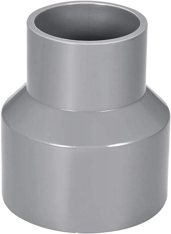 Adattore Reducitore PVC per Flessibili - Adattatore Flessibile per Tubi - Accessori per Tubi - Grigio - Reduttore per Dotti - Costruzione - Connettore - Adatto per Tubi 50mm x 75mm