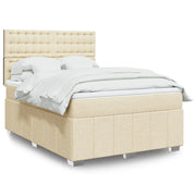 Giroletto a Molle con Materasso Crema 140x200 cm in Tessuto 3294010