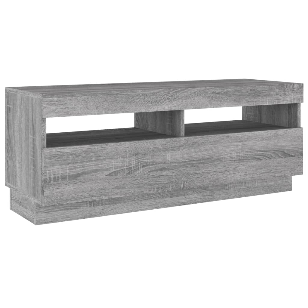 Set di mobili Sonoma Grey da 3 pezzi (armadio credenza TV) con luci a LED per soggiorno camera da letto e sala da pranzo 02_0025344