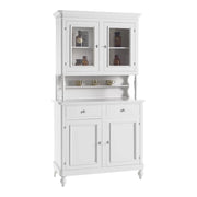 Cristalliera 4 ante napoletana in legno massello bianco sporco 112 x 49 x 206 - Mobili 2G
